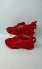 Load image into Gallery viewer, Just So So Mens Red Black Low Top Round Toe Lace-Up Sneakers Shoes Size EUR 43
