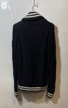 Load image into Gallery viewer, Guess Womens Black White Cotton Long Sleeve Button Front Cardigan Sweater Size S
