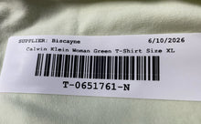 Load image into Gallery viewer, Calvin Klein Womens Green Round Neck Short Sleeve Pullover T-Shirt Size XL
