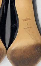 Load image into Gallery viewer, Coach Womens Black Leather Pointed Toe Slip-On Stiletto Pump Heels Size 8

