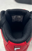 Load image into Gallery viewer, Fila Kids Taglio 3BM01199-014 Black Red Leather Lace-Up Basketball Shoes Size 11
