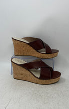 Load image into Gallery viewer, Franco Sarto Womens Brown Open Toe Wedge Heel Slip-On Slide Sandals Size 8.5

