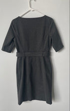 Load image into Gallery viewer, Banana Republic Womens Gray Collarless Buckle Belt Side Zip Sheath Dress Size 6
