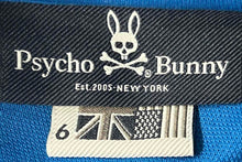 Load image into Gallery viewer, Psycho Bunny Mens Blue Cotton Short Sleeve Collared Golf Polo Shirt Size 6
