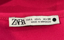 Load image into Gallery viewer, Zara Womens Pink Regular-Fit Crew Neck Sleeveless Pullover Tank Top Size L
