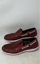 Load image into Gallery viewer, Cole Haan Mens Red Leather Slip-On Round Toe Boat Shoes Size 9.5 M
