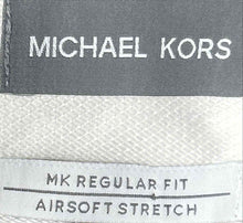 Load image into Gallery viewer, Michael Kors Mens White Regular Fit Airsoft Stretch Dress Shirt Size 16.5 34/35
