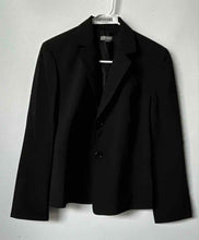 Load image into Gallery viewer, Ann Taylor Womens Black Long Sleeve Single-Breasted Two-Button Blazer Size 12P
