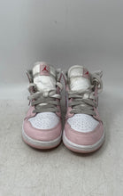 Load image into Gallery viewer, Nike Kids Air Jordan 1 Mid DQ8424-608 White Pink Lace-Up Sneaker Shoes Size 2Y
