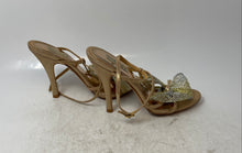 Load image into Gallery viewer, Badgley Mischka Womens Janie Gold Silver Embellished Strappy Heels Size 8M
