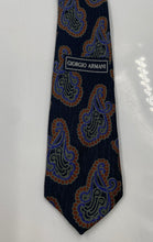 Load image into Gallery viewer, Giorgio Armani Mens Multicolor Printed Silk Adjustable Designer Tie
