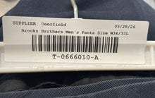 Load image into Gallery viewer, Brooks Brothers Mens Black Flat Front Advantage Milano Chino Pants Size W34/33L
