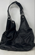 Load image into Gallery viewer, Kenneth Cole Womens Madison Black Leather Inner Pocket Hobo Shoulder Handbag
