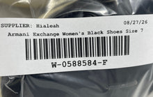 Load image into Gallery viewer, Armani Exchange Womens Black Leather Low Top Lace-Up Sneaker Shoes Size 7
