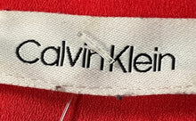 Load image into Gallery viewer, Calvin Klein Womens Red Long Sleeve Pockets Button Front Blouse Top No Size
