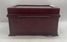 Load image into Gallery viewer, Vintage Brown Mr. Christmas Animated Ballroom Dancers Wooden Music Box Untested
