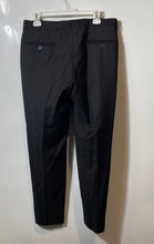 Load image into Gallery viewer, Calvin Klein Mens Black Wool Flat Front Straight Leg Dress Pants Size 32Wx30L
