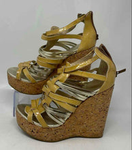 Load image into Gallery viewer, Authentic Jimmy Choo Womens Beige Wedge Platform Sandals Size EUR 38 Stained

