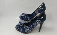 Load image into Gallery viewer, Latitude Femme Womens Navy Blue Vero Cuoio Slip-On Pump Heels Size EU 38.5
