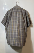Load image into Gallery viewer, Columbia Mens Gray Plaid Print Short Sleeve Collared Button-Up Shirt Size XL
