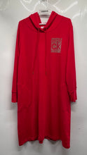 Load image into Gallery viewer, Calvin Klein Womens Red Long Sleeve Pockets Hooded Dress Size 1X
