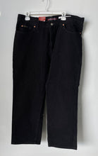 Load image into Gallery viewer, Lee Mens Black Denim Dark Wash Relaxed Fit Straight Leg Jeans Sz 40 X 30 W/Tags
