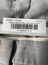 Load image into Gallery viewer, Express Design Studio Womens Gray Flat Front Wide-Leg Dress Pants Size 4
