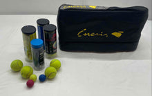 Load image into Gallery viewer, Inesis Padel Pro Series Black Adjustable Strap Zipper Backpack With Tennis Balls
