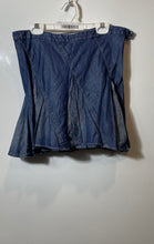 Load image into Gallery viewer, Armani Exchange Womens Blue Vertical Seaming Side Zip Flared Mini Skirt Size 4
