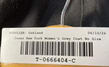 Load image into Gallery viewer, Jones New York Womens Gray Wool Long Sleeve Pockets Collared Trench Coat No Size

