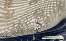 Load image into Gallery viewer, Dooney &amp; Bourke Womens Beige Monogram Outer Pockets Adjustable Shoulder Bag
