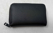 Load image into Gallery viewer, Prune Womens Penny Black Saffiano Leather Multiple Card Slots Zip-Around Wallet
