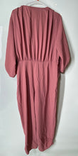 Load image into Gallery viewer, Zara Womens Pink Surplice Neck Roll-Tab Sleeve One-Piece Jumper Size XL
