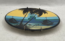 Load image into Gallery viewer, Santo Domingo Home Decorative Palm Tree Boat Ocean Scene Hand Painted Plate
