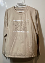 Load image into Gallery viewer, Calvin Klein Mens Beige Long Sleeve Crew Neck Pullover T-Shirt Size XL
