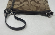 Load image into Gallery viewer, Coach Womens Brown Signature Print Jacquard Adjustable Strap Crossbody Bag
