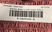 Load image into Gallery viewer, Express Womens Pink Tie Strap Sleeveless Collarless Fit &amp; Flare Dress Size Small
