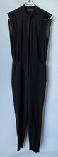 Load image into Gallery viewer, BCBGMaxazria Womens Black Sleeveless Crew Neck Stretch One-Piece Jumpsuit Size 0
