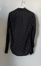 Load image into Gallery viewer, Armani Exchange Mens Black Logo Print Long Sleeve Collared Button-Up Shirt Sz XS
