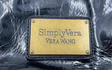 Load image into Gallery viewer, Authentic Simple Vera Wang Womens Black Faux Leather Inner Pocket Hobo Handbag
