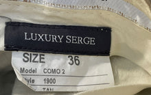 Load image into Gallery viewer, Santorelli Luxury Serge Mens Como 2 Beige Pleated Slash Pocket Dress Pants Sz 36
