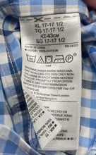 Load image into Gallery viewer, Banana Republic Mens Blue Check Grant Fit Non Iron Cotton Button-Up Shirt Sz XL
