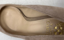 Load image into Gallery viewer, Vince Camuto Womens Ableen Beige Suede Slip-On Block Pump Heels Size 7M
