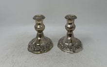 Load image into Gallery viewer, Set Of 2 Pcs Towle Silver-Tone Engraved Home Decor Collectible Candle Holders
