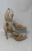 Load image into Gallery viewer, Schutz Womens Beige Leather Open Toe Stiletto Gladiator Heels Size 8B
