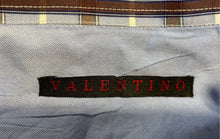 Load image into Gallery viewer, Authentic Valentino Mens Blue Brown Plaid Long Sleeve Button-Up Shirt Size XL
