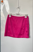 Load image into Gallery viewer, H&amp;M Womens Fuchsia Pink Shiny Satin Side-Zip Short Mini Skirt Size 2
