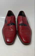 Load image into Gallery viewer, Stacy Adams Mens Ricoletti Red Black Oxford Dress Shoes Size 10.5M No Laces
