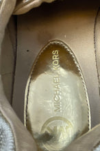 Load image into Gallery viewer, Michael Kors Womens Stanton Gold Brown Low Top Lace-Up Sneaker Shoes Size 8.5M
