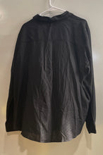 Load image into Gallery viewer, H&amp;M Mens Black Spread Collar Chest Pocket Long Sleeve Button-Up Shirt Size XL
